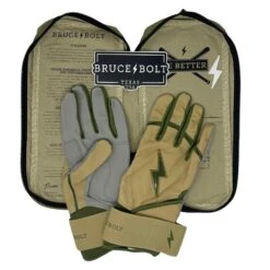 Bruce Bolt Premium Pro Military Series Long Cuff Batting Gloves: Beige -Baseball Series Store IMG 0884
