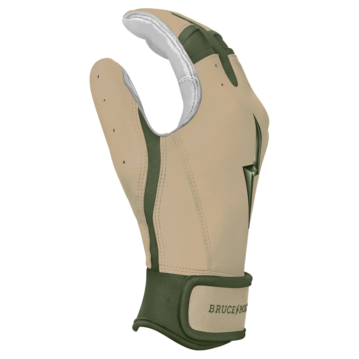 Bruce Bolt Premium Pro Military Series Short Cuff Batting Gloves: Beige 7 Bruce Bolt Premium Pro Military Series Short Cuff Batting Gloves: Beige - Image 7