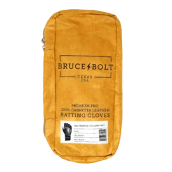 Bruce Bolt PREMIUM PRO Long Cuff Batting Gloves: Black -Baseball Series Store LC BLKG BAG