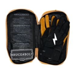 Bruce Bolt PREMIUM PRO Long Cuff Batting Gloves: Black -Baseball Series Store LC BLKG BAG2