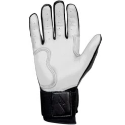 Bruce Bolt PREMIUM PRO Chrome Series Long Cuff Batting Gloves: Black -Baseball Series Store LC CHRB PALM