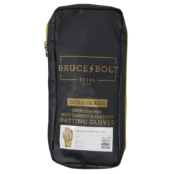 Bruce Bolt PREMIUM PRO Gold Series Batting Gloves: Long Cuff -Baseball Series Store LC GLD BAG