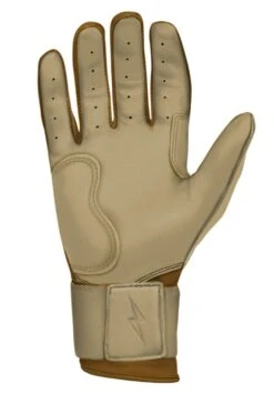Bruce Bolt PREMIUM PRO Gold Series Batting Gloves: Long Cuff -Baseball Series Store LC GLD PALM