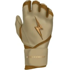Bruce Bolt PREMIUM PRO Gold Series Batting Gloves: Long Cuff -Baseball Series Store LC GLD RIGHT