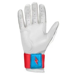 Bruce Bolt PREMIUM PRO BRINSON Series Long Cuff Batting Gloves: White -Baseball Series Store LC LBW PALM