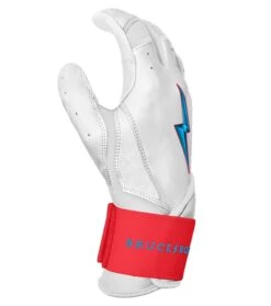 Bruce Bolt PREMIUM PRO BRINSON Series Long Cuff Batting Gloves: White -Baseball Series Store LC LBW SIDE