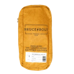 Bruce Bolt PREMIUM PRO Long Cuff Batting Gloves: White -Baseball Series Store LC WHTG BAG