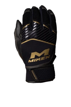 Miken Softball MK7X Adult Black And Gold Batting Gloves: MBGGLD-BLK 5 Miken Softball MK7X Adult Black And Gold Batting Gloves: MBGGLD-BLK -Baseball Series Store MBGGLDblack3