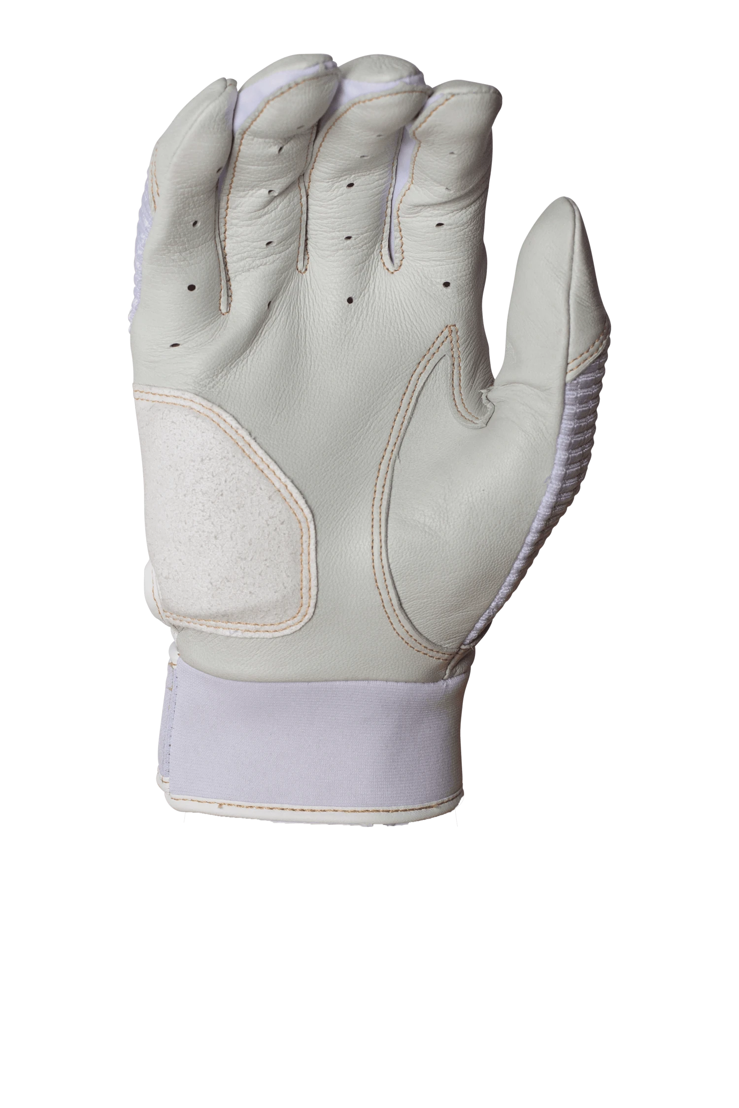 Miken Softball MK7X Adult White And Gold Batting Gloves: MBGGLD-WHT 2 Miken Softball MK7X Adult White And Gold Batting Gloves: MBGGLD-WHT - Image 2