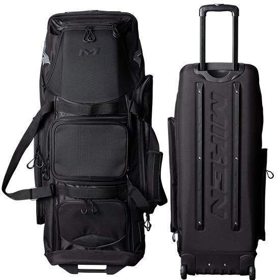 Miken MKMK7X Black Pro Wheeled Roller Bat Bag: MKMK7X-PRO-BLK 1 Miken MKMK7X Black Pro Wheeled Roller Bat Bag: MKMK7X-PRO-BLK