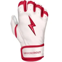 Bruce Bolt PREMIUM PRO BADER Series Short Cuff Batting Gloves: White 8 Bruce Bolt PREMIUM PRO BADER Series Short Cuff Batting Gloves: White -Baseball Series Store SC HBW RIGHT