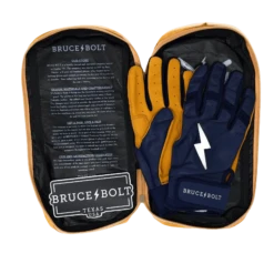 Bruce Bolt PREMIUM PRO Short Cuff Batting Gloves: Navy 15 Bruce Bolt PREMIUM PRO Short Cuff Batting Gloves: Navy -Baseball Series Store SC NVYG BAG2