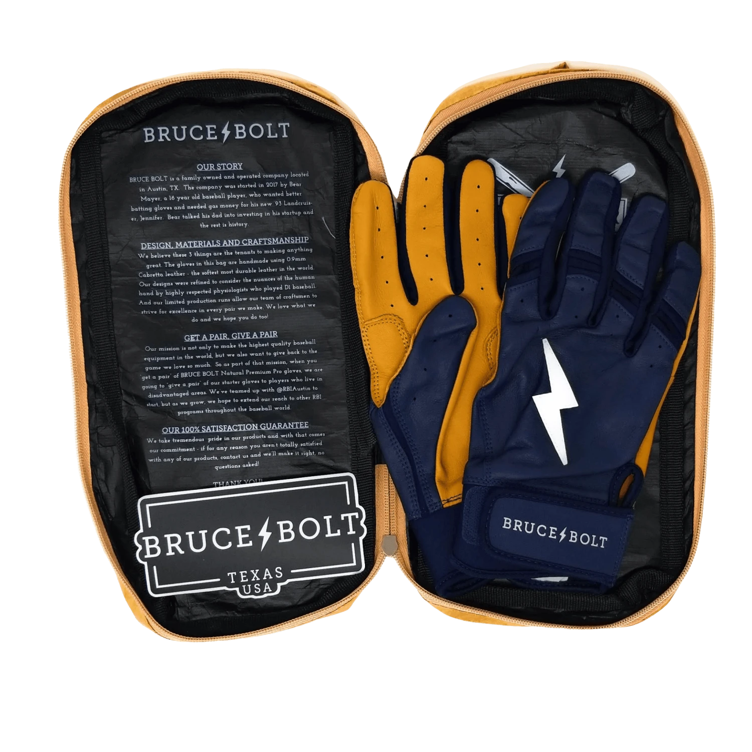 Bruce Bolt PREMIUM PRO Short Cuff Batting Gloves: Navy 6 Bruce Bolt PREMIUM PRO Short Cuff Batting Gloves: Navy - Image 6