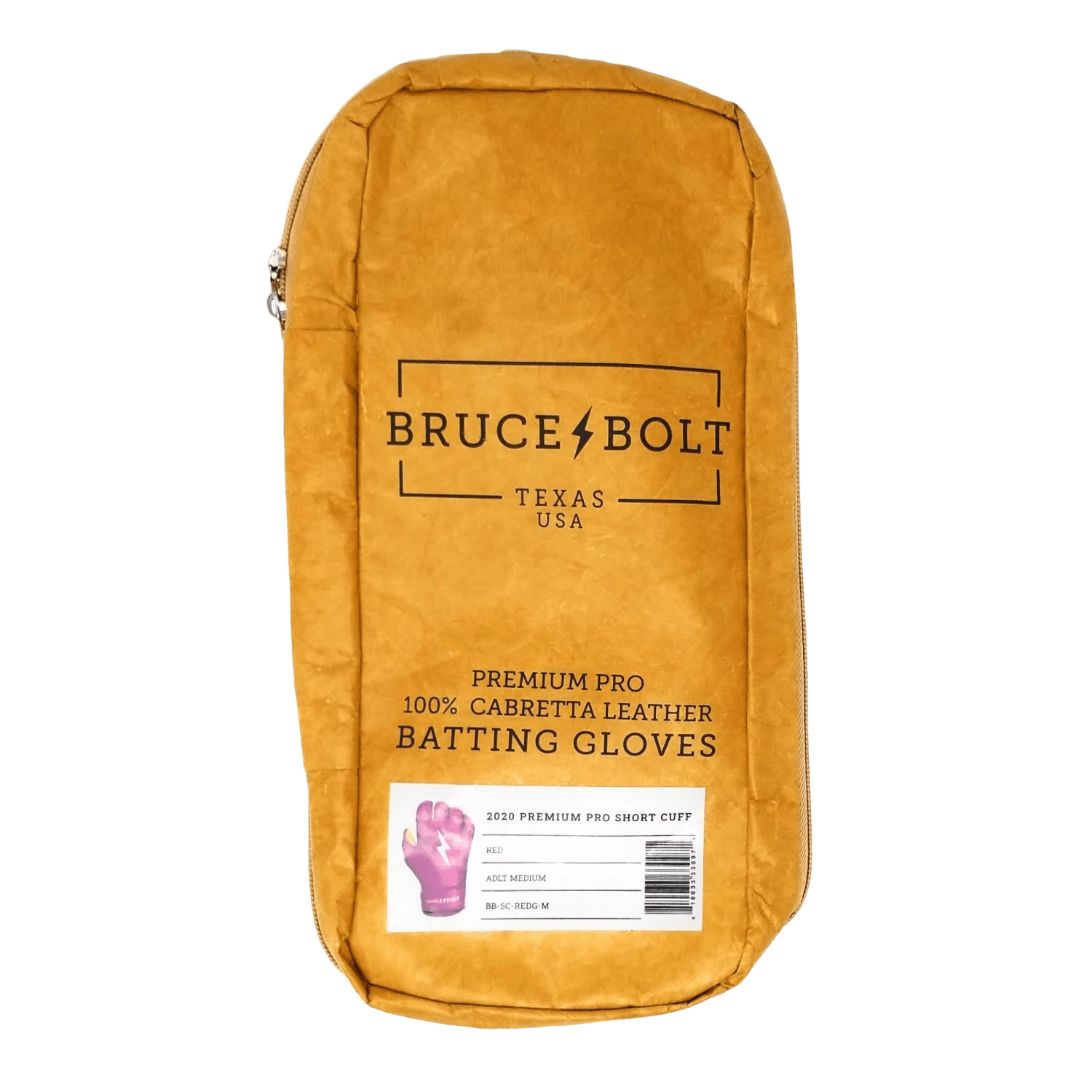 Bruce Bolt PREMIUM PRO Short Cuff Batting Gloves: Red 6 Bruce Bolt PREMIUM PRO Short Cuff Batting Gloves: Red - Image 6