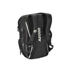 Wilson A2000 Players Backpack Bat Bag: WTA2000 -Baseball Series Store WTA20BPBL 3 Wilson A2000 Backpack Black Silver Back.png.cq5dam.web .1200.1200