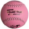 Worth Pink 12" ISA Super Gold Dot 44/400 Slowpitch Softballs (Dozen): WIS12CP