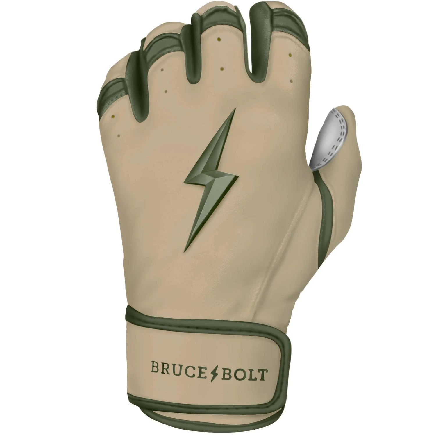 Bruce Bolt Premium Pro Military Series Short Cuff Batting Gloves: Beige 4 Bruce Bolt Premium Pro Military Series Short Cuff Batting Gloves: Beige - Image 4