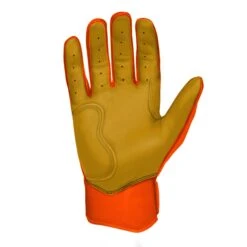 Bruce Bolt PREMIUM PRO Short Cuff Batting Gloves: Orange -Baseball Series Store premium pro short cuff batting gloves orange brucebolt 164912