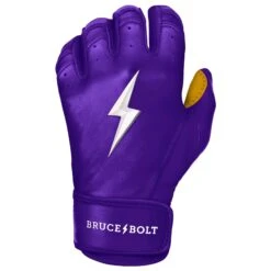 Bruce Bolt PREMIUM PRO Short Cuff Batting Gloves: Purple -Baseball Series Store premium pro short cuff batting gloves purple brucebolt 315746